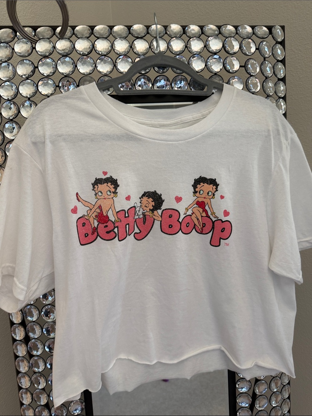 Betty Boop White Tee with Pink Graphic